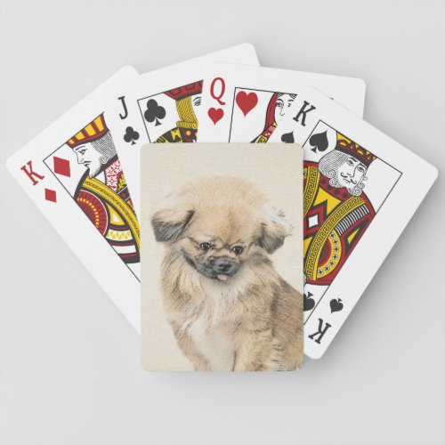 Pekingese Painting _ Cute Original Dog Art Poker Cards