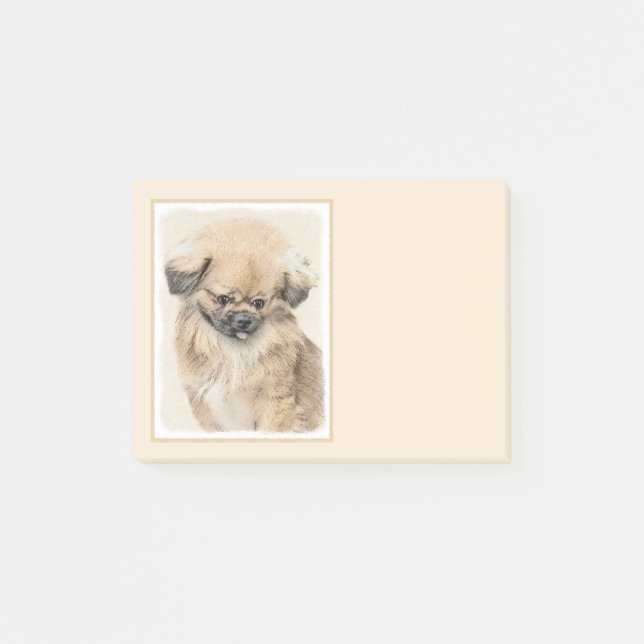 Pekingese Painting - Cute Original Dog Art Post-it Notes (Front)