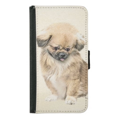 Pekingese Painting _ Cute Original Dog Art Samsung Galaxy S5 Wallet Case