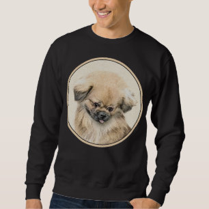 Pekingese Painting - Cute Original Dog Art Sweatshirt