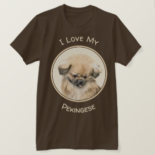 Pekingese Painting - Cute Original Dog Art T-Shirt