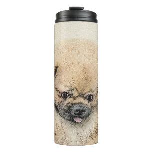 Pekingese Painting - Cute Original Dog Art Thermal Tumbler