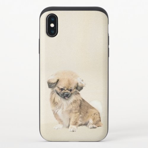 Pekingese Painting _ Cute Original Dog Art iPhone X Slider Case