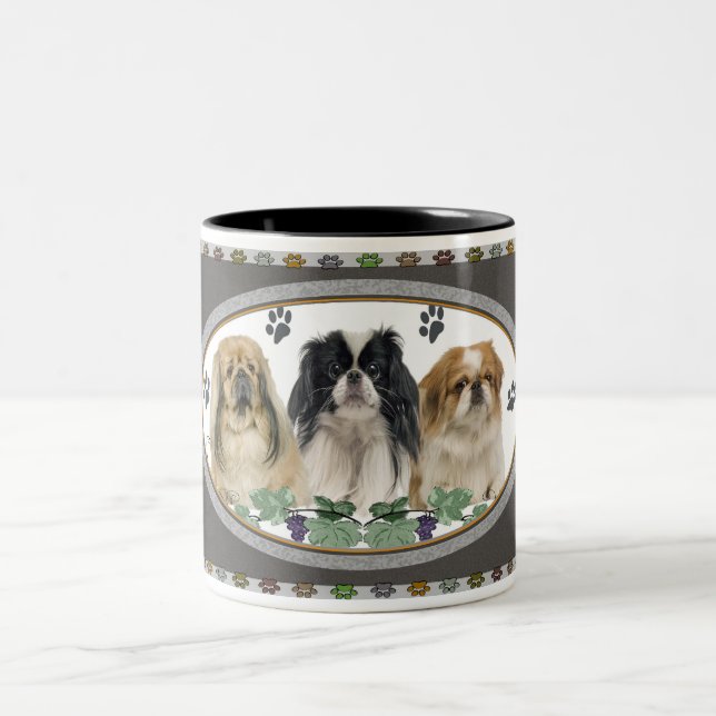 Pekingese Pawprints Mug (Center)