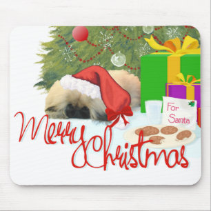 Pekingese Puppy 1st Christmas Mouse Pad