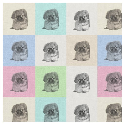 Pekingese Puppy Fabric