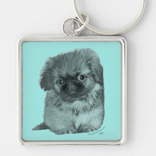 Pekingese Puppy Keychain