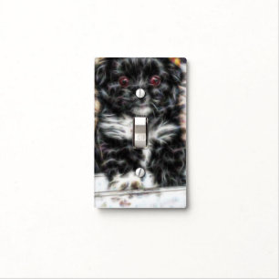 Pekingese Puppy Light Switch Cover
