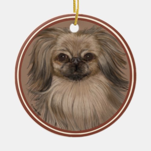 Pekingese Rondo custom name ornament