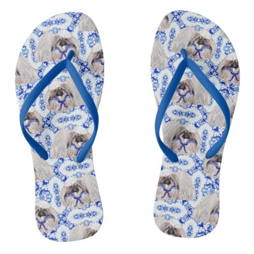 Pekingese Sailor Flip Flops