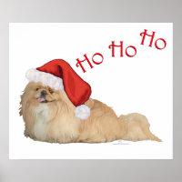 Pekingese Santa Claus