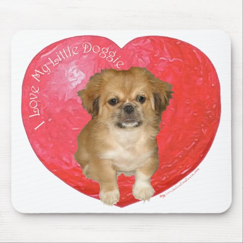 Pekingese  Shih Tzu Valentines Day Mouse Pad