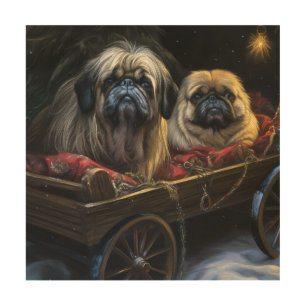 Pekingese Snowy Sleigh Christmas Decor