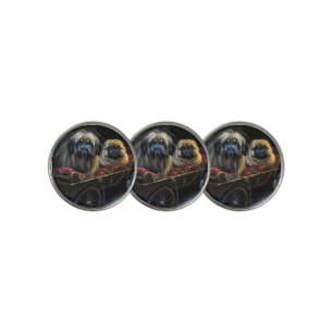Pekingese Snowy Sleigh Christmas Decor Golf Ball Marker