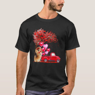 Pekingese Sunglasses Hearts Tree Pickup Truck  Cou T-Shirt