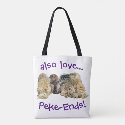 Pekingese Tote including the Peke_Ends