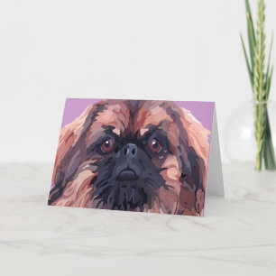 Pekingese "Tough Tiger Bailey" Greeting Card