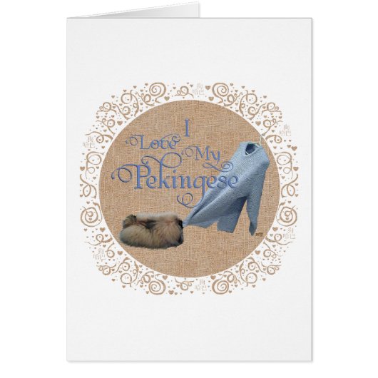 Pekingese Tug-O-War Cards (Front)