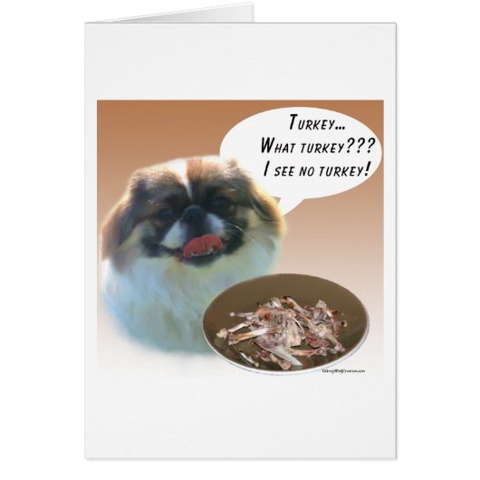 Pekingese Turkey Cards (Front)