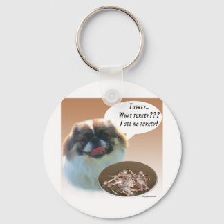 Pekingese Turkey Keychain