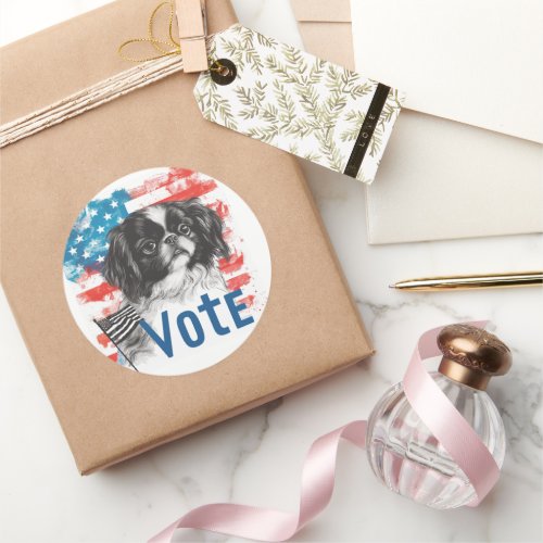 Pekingese US Elections Vote for Paws_itive Change Classic Round Sticker