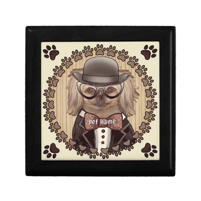 Pekingese wearing glasses gift box (Front)