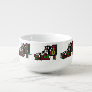 Pekingese winter  soup mug