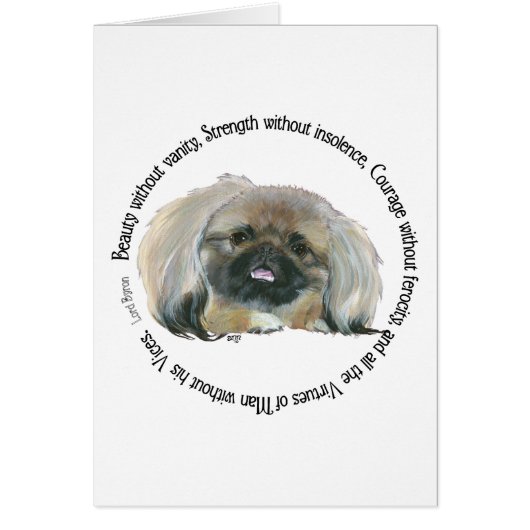Pekingese Wisdom - Lord Byron's Praise Cards (Front)