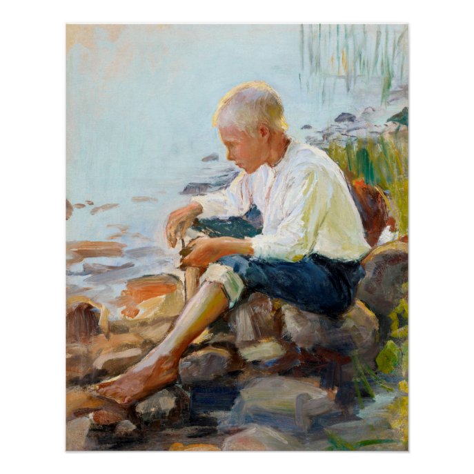 Pekka Halonen, Boy on the shore CC0171 Finland Poster