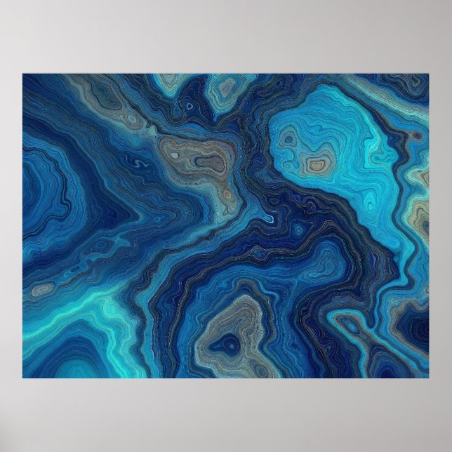 “Pelagic Contours” – An Abstract Seascape Poster (Front)