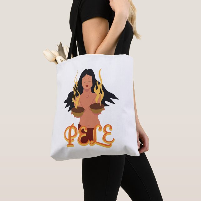 Pele Goddess of Volcanoes Tote Bag (Close Up)