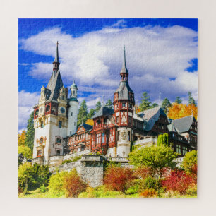 Peles Castle in Carpathian Mountains, Romania Jigsaw Puzzle