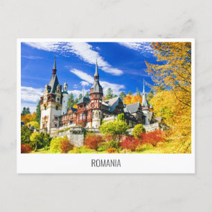 Peles Castle, Romania travel Holiday Postcard