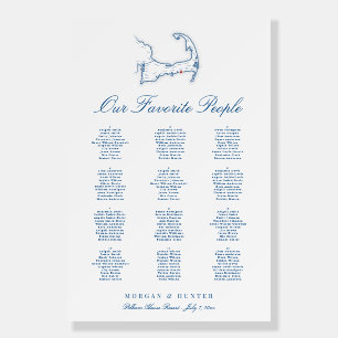 Pelham House Resort Wedding 12 table Seating Chart Foam Board
