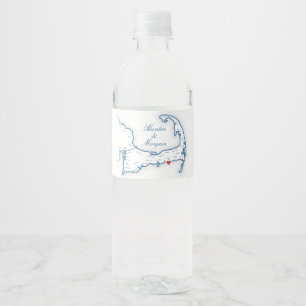 Pelham House Resort Wedding Cape Cod Water Bottle Label