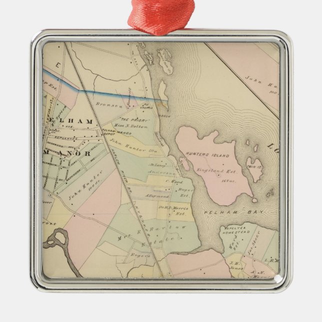 Pelham, Pelham Manor, New York Metal Ornament (Front)
