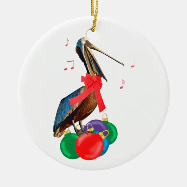 Pelican and Ornaments Christmas Ornament Zazzle