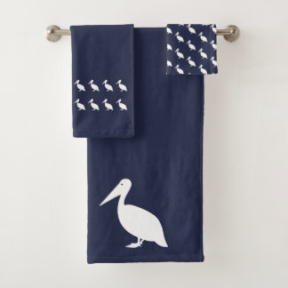 Pelican Bath Ocean Blue and white towel set