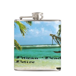 Pelican Beach Belize Hip Flask