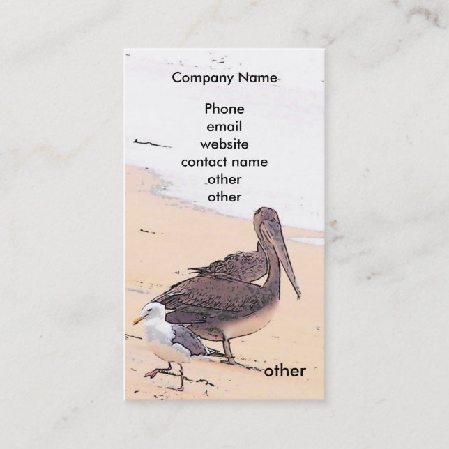 Pelican/Beach Bus. Card (Front)