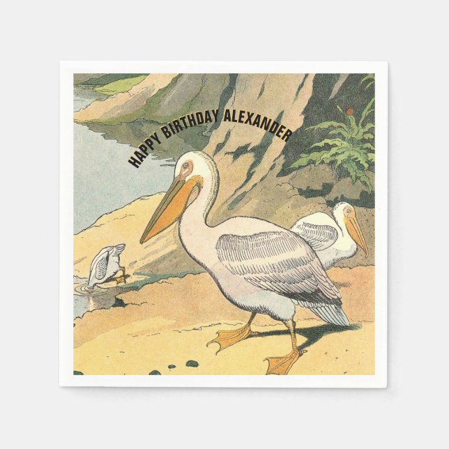 Pelican Beach Party Napkins (Front)