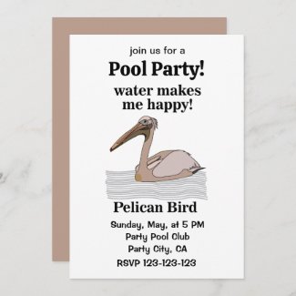 Pelican Bird Beach Pool Party