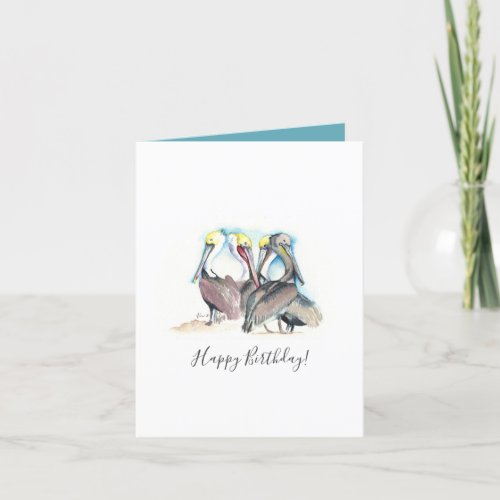 Pelican Birthday Card