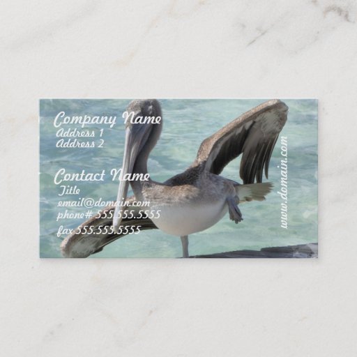Customizable Pelican Business Cards