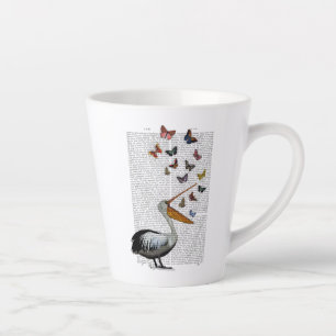 Pelican & Butterflies Latte Mug