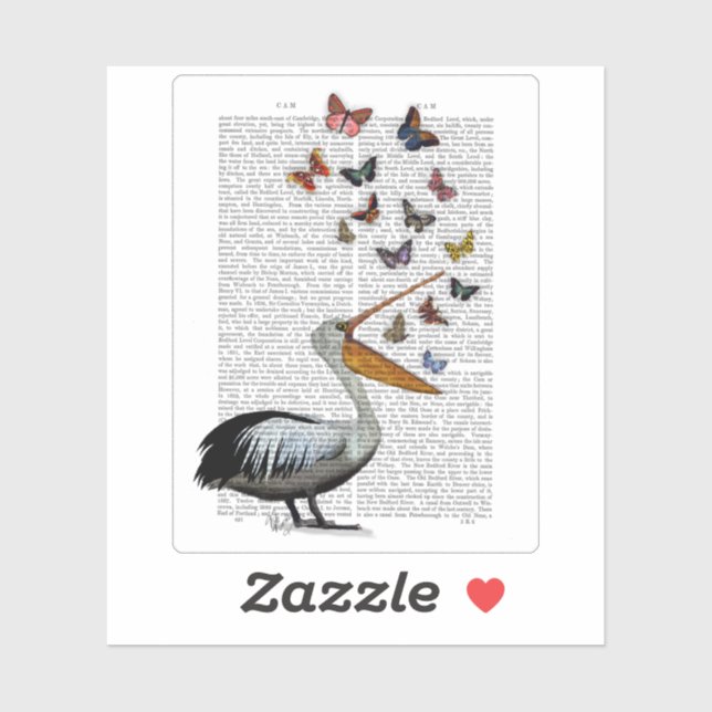 Pelican & Butterflies Sticker (Sheet)