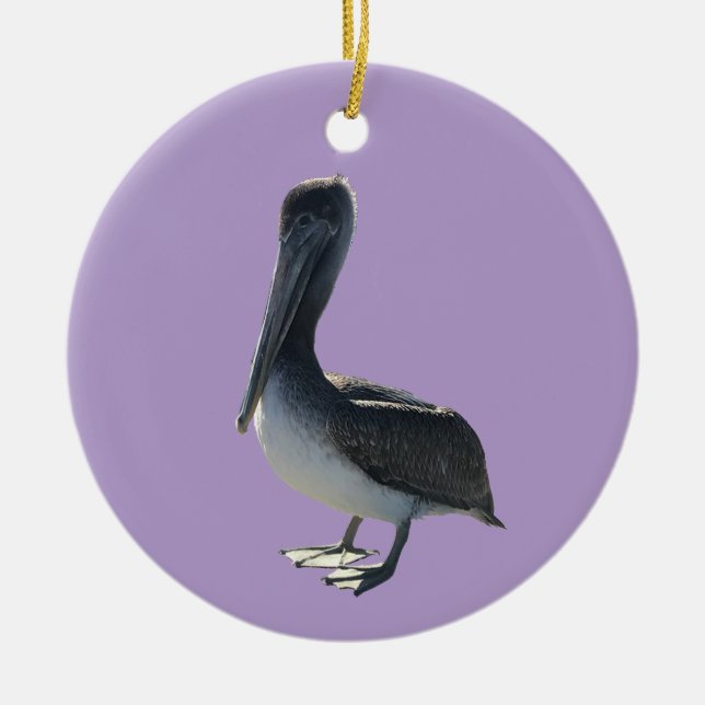 Pelican Ceramic Ornament (Front)