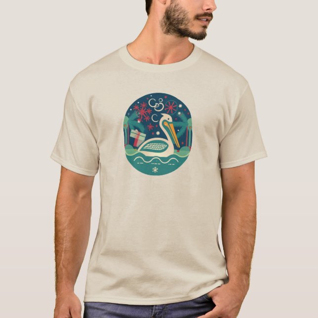 PELICAN CHRISTMAS ORIGINAL MODERN ART T-Shirt (Front)