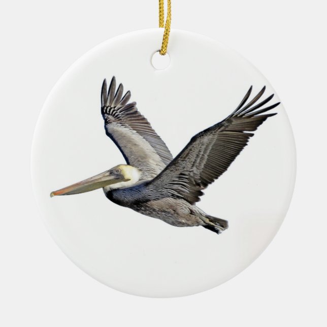Pelican Clear Ceramic Ornament (Front)