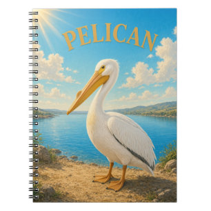 Pelican Coastal Bay Watercolor GeoSaga Notebook